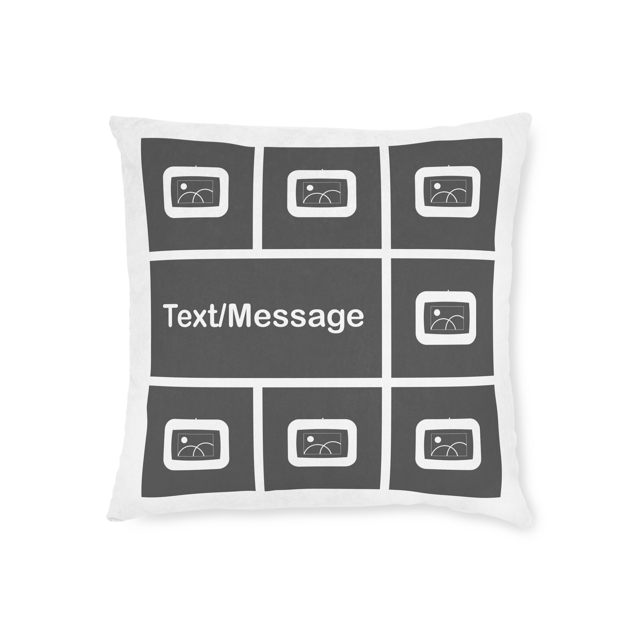 7 Photo Family & Pets Cushion with Text