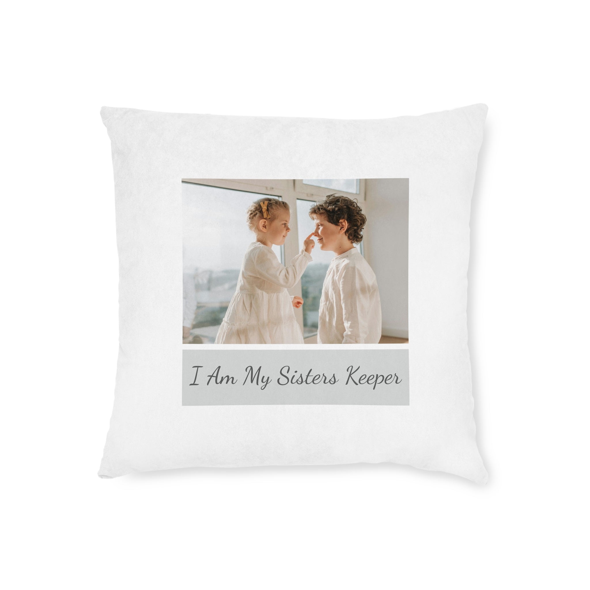 Photo Collage Cushion with Text – 1 Photos